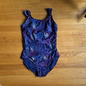 Cat & Jack Blue Fireworks Kids Swim One Piece